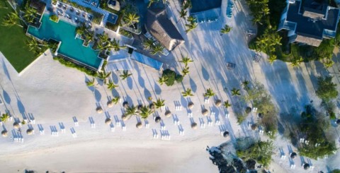 Long Beach - Strand von oben