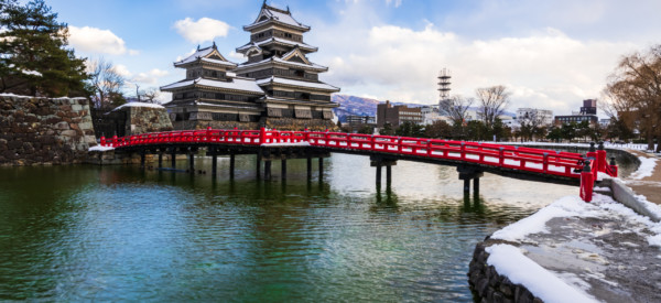 Matsumoto castle in Winter  season, Nagano, Japan