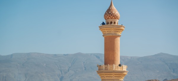 The historic fortress in the city of Nizwa, Oman.