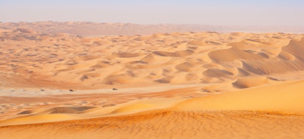 A dune landscape in the Rub al Khali or Empty Quarter. Straddling Oman, Saudi Arabia, the UAE and Yemen, this is the largest sand desert in the world.