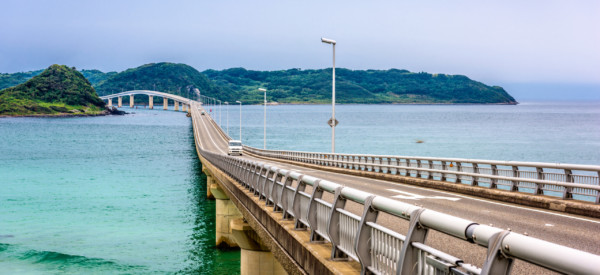 Tsunoshima Ohashi Bridge in Shimonoseki, Japan.