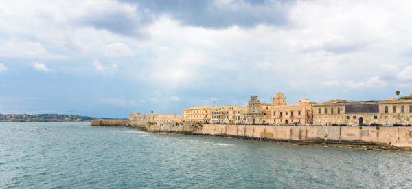 Waterfront of Ortygia Island in Syracuse, Sicily, Italy