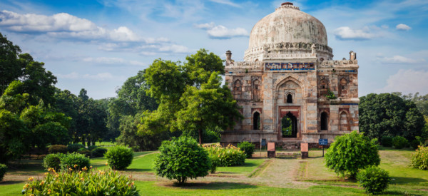 Sheesh Gumbad - tomb from the last lineage of the Lodhi Dynasty. It is situated in Lodi Gardens city park in Delhi, India