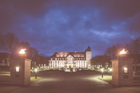 Schloss Fleesensee - Außen bei nacht