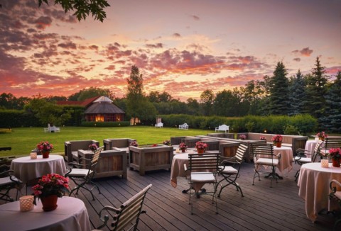 Die Bleiche Spreewald - Terrasse am Abend