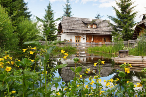 Almdorf Seinerzeit - Außen mit See