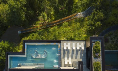 Bürgenstock Resort-Reise - Pool von oben