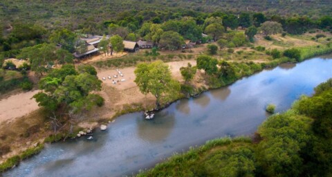 Lion Sands River Lodge - von oben