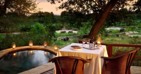 Lion Sands Tinga Lodge - Abendessen.